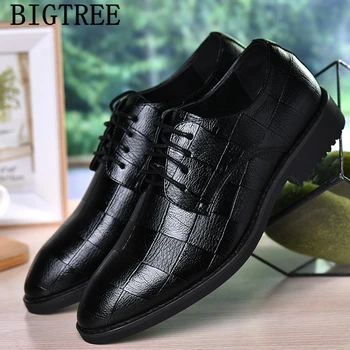 Moški Poslovnih Čevlji Usnjeni Opozoril Italijanski Oblikovalec Čevlji Moški Oxford Moške Poročne Obleke Čevlji Črni Scarpe Uomo Eleganti Zapatos