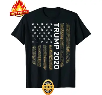 Moški t-shirt Patriotske Ameriško Zastavo Camo Adut 2020 Republikanskih Volitvah Majica