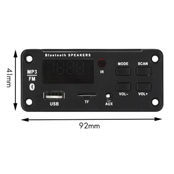MP3 Bluetooth Dekoder Odbor 2X25W USB, FM Radio TF USB 3.5 MM AUX Predvajalnik Glasbe za Avto Oprema DIY KIT