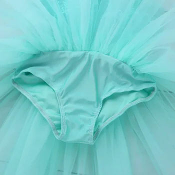 MSemis Dekleta Balerina Stranka Kostum Sequined Reflektivni Cvet Obleka Dancewear Gimnastični Leotard za Otroke, Balet Tutu Obleko