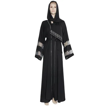Muslimanski Abaya Beading Obleko Jopico Kimono Hidžab Arabski Afriške Design Dashiki Obleko Caftan Marocain Islamske Seksi Dama Stranke