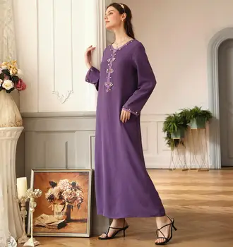 Muslimanski Malezija Dubaj nov prihod moda lady vijolično obleke