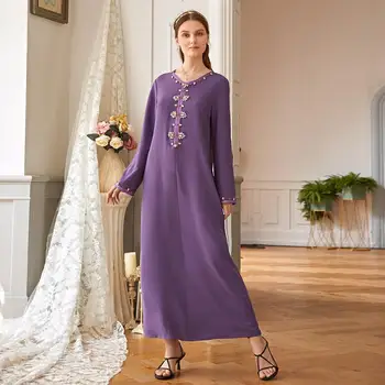 Muslimanski Malezija Dubaj nov prihod moda lady vijolično obleke