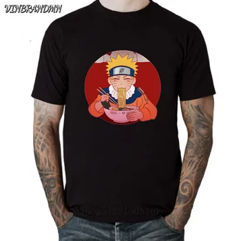 Naruto Ramen Drem Manga Vzorec Tiskanja Tshirt Moški Tshirt Edinstveno Smešno Oblikovanje T-Shirt Hip Hop Poletnih Oblačil, Japonske Anime Camiseta