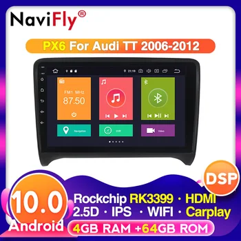 NaviFly Avto Radio Multimedijski predvajalnik videa, GPS navigacijo Android 10.0 4GB+64GB za Audi TT MK2 8J 2006-2012 Carplay DSP 4G LTE