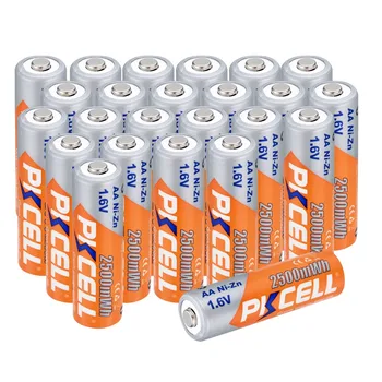 Nov prihod 24 kos AA Baterije za polnjenje Ni-Zn 2500MA 1,6 V AA Baterija za ponovno Polnjenje 2A Elektronske Igrače 2a Bateria