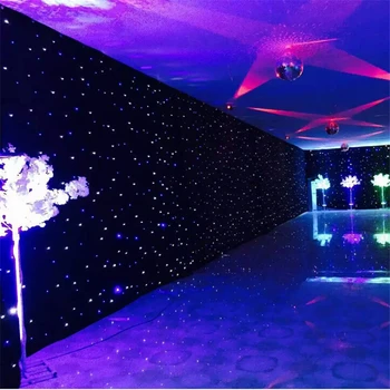Nov Prihod 3 X 3 Metra Modro-Bele Barve LED Star Zavese Poroko Fazi Ozadje Krpo Za svate, Dekoracijo Ples