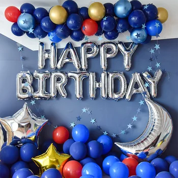 Nov Zunanji Prostor Sanje Happy Birthday Party Astronavt Raketno Letalo Folija Baloni, Fant, Otroci Igrače, Rojstni Dan Dekoracijo Uslug