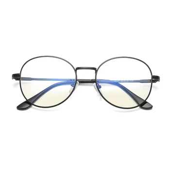 Nova Anti Modra Svetloba Očala Moških Kovinski Unisex Računalnik Krog Okvir Očal Ženske Žarki Sevanja Očal Okvir očal