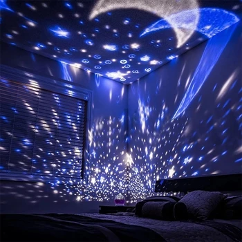 Nova LED Projektor Zvezda, Luna Ponoči Svetlo Nebo Obračanje Upravlja Noč Lučka Lučka za Otroke, Otroci Otroška Spalnica Božično Darilo