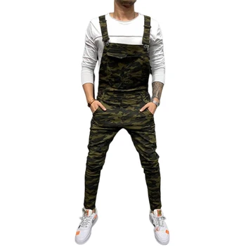 Nova Moda za Moške Jeans Obleka High Street Naravnost Denim Jumpsuits Hip Hop Moške Cargo hlače, Hlače z Oprsnikom Kavboj Moški Jean Dungarees