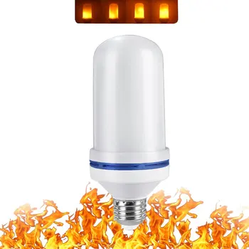 Nova Serija E27/E26/E14/E12/B22 čezmejnih Težo Indukcijske LED Simulirani Plamen Svetilke Velikosti Rumena