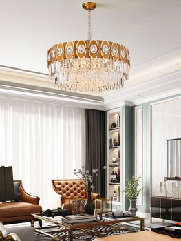 Nove luksuzne kristalni lestenec dnevna soba svetilka moderne lustre salon krog restavracija lestenec, spalnica Evropske lestenec
