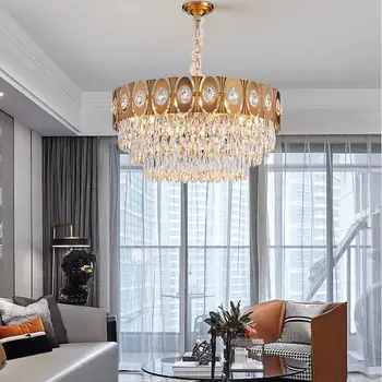Nove luksuzne kristalni lestenec dnevna soba svetilka moderne lustre salon krog restavracija lestenec, spalnica Evropske lestenec