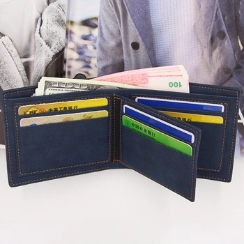 Nove PU denarnice, ženske denarnice Mala tri-krat kratek šivanje usnja vrečko sklopka vrečko Multi-funkcijo Mens Vreča Denarja