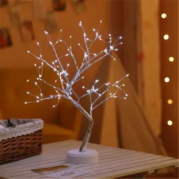Novo Drevo lučka LED pearl drevo lučka na zaslonu na dotik lučka spalnica svetilko ob postelji noč svetlobe rojstni dan gif tchristmas drevo