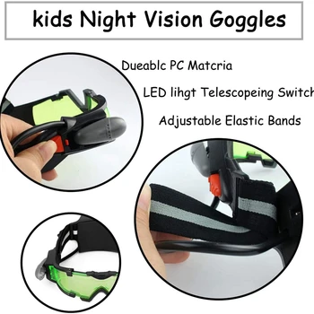 Nočno Vizijo Očala Nastavljiv Otroci LED Noč Očala za Dirke, Kolesarjenje, Lov za Zaščito Oči Otrok Darilo