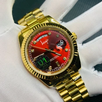 Oblikovalec pazi Rdeče izbiranje AAA luksuzni 18K watch samodejno DAYDATE moških samodejno Self-veter 40 mm ure iz Nerjavečega jekla ročno uro