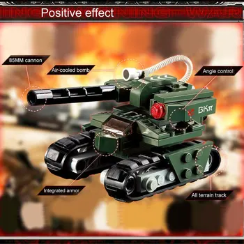 OCDAY 103pcs/niz gradnikov Kladivo Tank Red Alert 3 Vojaški Tank, ki Vodi Opeke Model Igrače Za Otroke Darilo Rezervoarja Set
