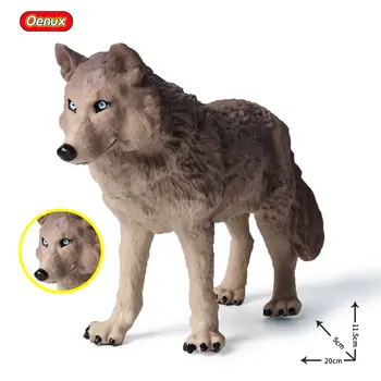 Oenux Simulacije Velikosti Divje Divje Živali Volk Živali Model Moški Ženski Volkovi Družino PVC figuric Zbiranje Igrač