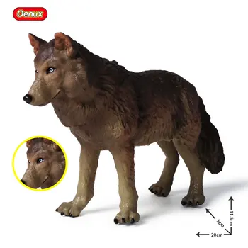 Oenux Simulacije Velikosti Divje Divje Živali Volk Živali Model Moški Ženski Volkovi Družino PVC figuric Zbiranje Igrač