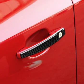 Ogljikovih Vlaken Vrata Avtomobila Ročaj Kritje Dekoracijo Trim Zaščitnik Kritje za Chevrolet Cruze 2009-Avto Styling