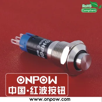 ONPOW 10 mm 1NO1NC kratkotrajno iz nerjavečega jekla pritisni gumb preklopi GQ10-K-11/S