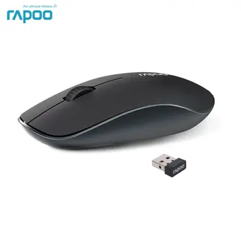 Original Rapoo Urad Tiho Wireless Optical Mouse Kliknite Neslišno Slim Miši, 1000 DPI za Mac PC Prenosni Računalnik Gamer