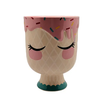 Osebnost doma okraski keramični masko vaza dekoracijo verandi cvet trgovina cvet svinčnik imetnik WY