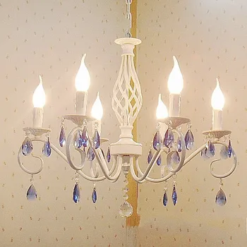 Osebnost železa kristalni lestenec preprost Evropski stil jedilnico, spalnica lestenec razsvetljave svetilke Sredozemlju