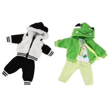 Panda kostum obleko, ki je primerna Za 18 centimetrov 43-45 nogavice igrače cm darilo in oblačil za novorojenčka lutke baby dekle V1B8