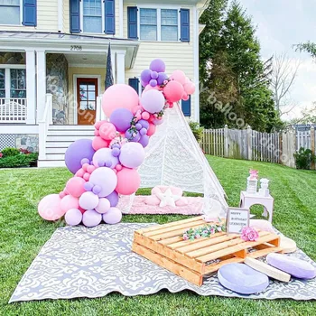 Pastelnih Macaron Baby Roza Breskev Balon Garland DIY Baloni Arch Rojstni dan, Poroko Baby Tuš Obletnico Svetovnega Stranka Dekor