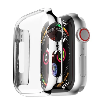 PC Okvir Primeru Cover za Apple Watch Band 4 40 mm 44 iWatch Serije 4 Zaščitni Zaslon Patron Plating Lupini