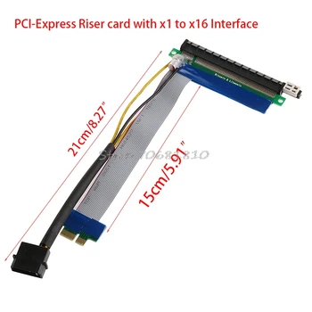 PCI-E 1x, Da 16x Pogon kartica PCI Express Extender Riser vmesniško Kartico Prožni Kabel