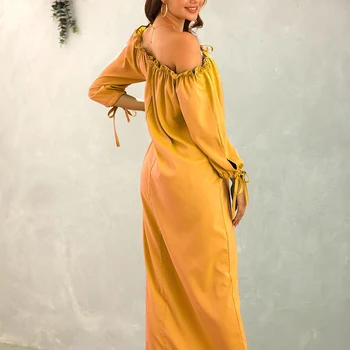 Plus Velikost 3XL Priložnostne Obleke 2021 Pomlad Jesen Ženske Dolg Rokav Poševnica Vratu, Ohlapno Obleko Velika Velikost Ženskih Modnih Oblačil