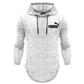 PNMU Logotip Nove Hooded Dolgimi rokavi Pulover Evropski In Ameriški Modni Trend Srednje In Dolge Slim Top Moški