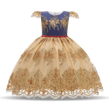 Poletje Baby Dekleta Vezenje Obleko Elegantno Princesa Obleko Otroci Obleke za Dekle Kostum Otrok, Poroka Stranka Obleko