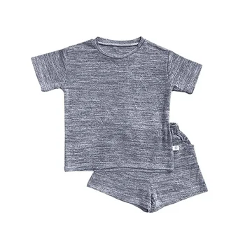 Poletje Moda otroška T-shirt Barva Vrh + hlače Baby Girl Boy Kratek Rokav Obleko, dvodelno, ki Določa baby Romper