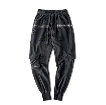 Poletje osebnosti, moda harem hlače moški luknjo hlače pantalones hombre vitek noge hlače za moške pantalon homme korejski tide