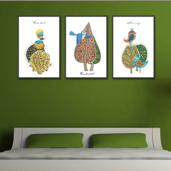 Povzetek Severni Evropi Perja ptic otrok balon Oljno sliko brez okvirja tiskanja Platno Spray brez okvirjev, Home decor art