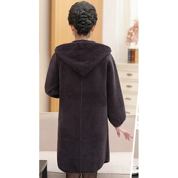 Pozimi Mati Mink Fur Coats Priložnostne Hooded Dolgo Zgostitev Toplo Oversize Jakne Ženske Kašmir Outwear Mink Fur Coats FP1691