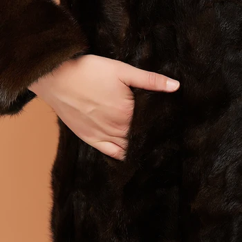 Pravi Mink Krzno Plašč Plus Velikost Suknjič 4xl Jeseni Leta 2018 Zimski Plašč Ženske, Lisica Krzno Ovratnik Dolg Plašč korejski Suknjič Abrigo Mujer MY1061