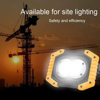 Prenosni Reflektor LED delovna Lučka Nepremočljiva USB Polnilne Za Kampiranje na Prostem Lampe LED Svetilka Iskalnim Sili