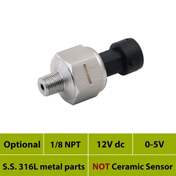 Pression senzor, 0 5V signal, 0 15, 30, 50, 75 psi, 10,12, 25bar, izbrani absolutno, merilnik pritiska, voda, olje, gorivo, 1 8NPT