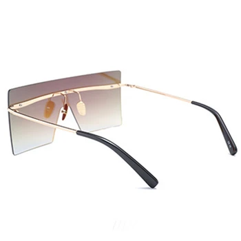 Prevelik Rimless Kvadratnih sončna Očala Za Ženske Letnik Modra Ogledalo 2020 Retro Očala za Sonce Ravno Top Enem Kosu Očala UV400