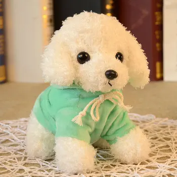 Približno 20 cm lep ted pes plišastih igrač obleko, plašč pes mehka lutka otroci igrače darilo za rojstni dan b1885