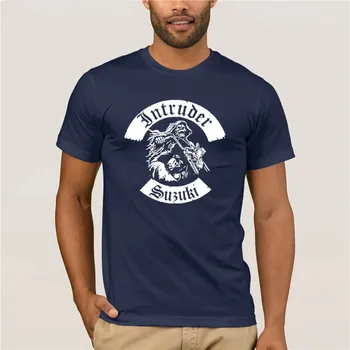 Priložnostne o-vratu, ohlapno poletje T shirt za moške Poletne Kratke Rokave Vsiljivec Cruiser Chopper Motocikel Rockerji kul človek T-shirt