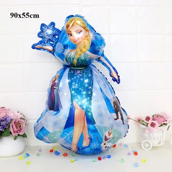 Princesa helij folija baloni stranka dobave poročno dekoracijo napihljivi velik velikan snežne kraljice rojstni dan baloni