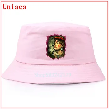 Princesa Mononoke drevo ribolov, klobuki za moške bucket pokrivalo ženske kape za ženske puhasto vedro klobuk oblikovalec vedro klobuk skp za moške