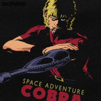 Prostor Avanturo Cobra Majica s kratkimi rokavi Moški Bombaž Japonski Anime T-shirt O-vratu Kratek Rokav 80. Manga Tee Poletje Tshirt Oblačila Darilo